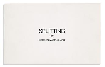 MATTA-CLARK, GORDON. Splitting.